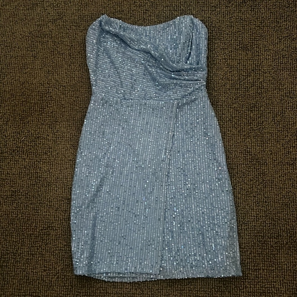 Baby blue sequin dress in a size small